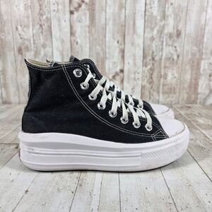 Converse Chuck Taylor All Star Move High Top Platform Sneakers Black 568497C 7